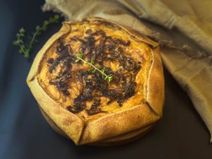 גאלט בצל מטוגן טבעוני - עם קמח כוסמין מלא, בצק קל וקרם בצל - VegaNati